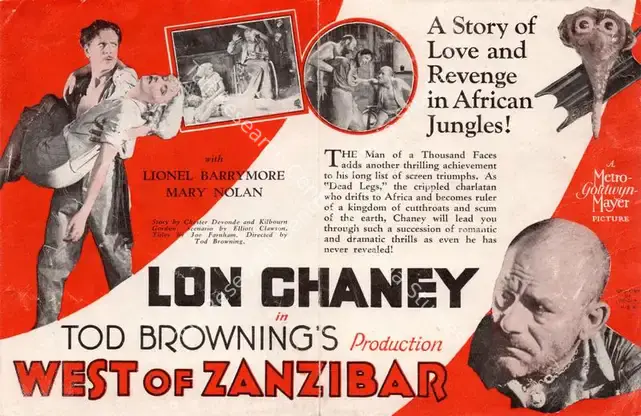 Browning, Tod (Producer), West of Zanzibar, 1928 | Handbill | CinemaEducation | 00892167