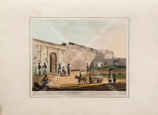 Stadler, I.C. (Printmaker). The Mysore Gate at Bangalore. Print on paper, 01 January 1804 | Aquatint, A Brief History of Ancient and Modern India, 1805 | Scholarship | 00156192