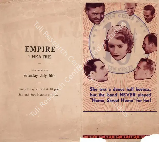 Barrymore, Lionel (Director), Ten Cents a Dance, 1931 | Handbill | CinemaEducation | 00894370
