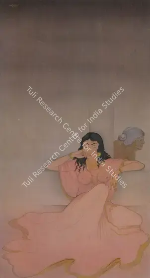 Bose, Nandalal (Artist). Kaikeyi and Manthara. Woodblock print on handmade paper, circa 1910s | Print | EconomicsArt | 00872762