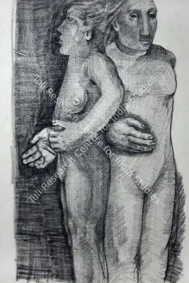 Patwardhan, Sudhir (Artist). Untitled. Charcoal on paper, 1976 | Drawing | FineArts | 00899335