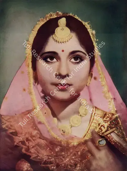 Unknown (Artist), Kamla Chatterjee | Oleograph, April 1944, Filmindia, April 1944 | CinemaEducation | 00858402