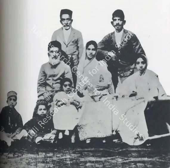 (Photographer). Husain Family group, including the artist (at the bottom left) at the age of six. Photographic Still, 1921 | Contemporary Photograph, Maqbool Fida Husain, 1971 | Photography | 00501646