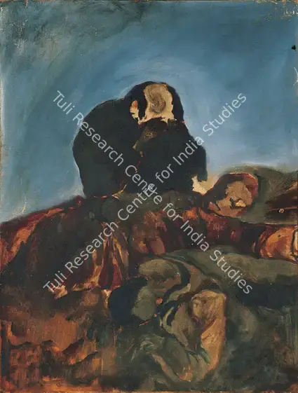 Altaf (Artist). Death Of Virgin (After Caravaggio). Oil on board (masonite), 1968-1969 | Painting | FineArts | 00755230