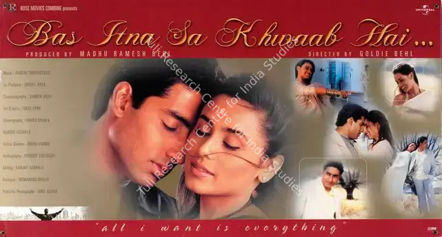 Behl, Madhu Ramesh (Producer), Bas Itna Sa Khwaab Hai, 2001 | Lobby Card | CinemaEducation | 00782894