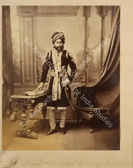 Studio Bourne & Shepherd (Photographic Studio). H.H. Nawab Obaidullah Khan of Tonk Rajpoot. Albumen print pasted on mount, n.d. | Antiquarian Photograph | Photography | 00115085