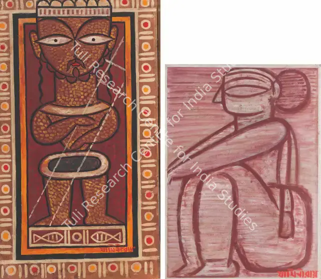 Roy, Jamini (Artist). Untitled (Christ). Gouache on card, After 1915 | Painting | FineArts | 00645648