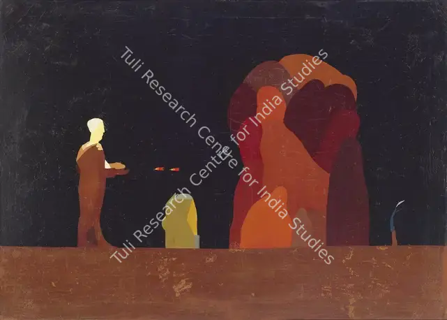 Zharotia, Jai (Artist). Untitled. Oil on canvas, 1980 | Painting | FineArts | 00362713