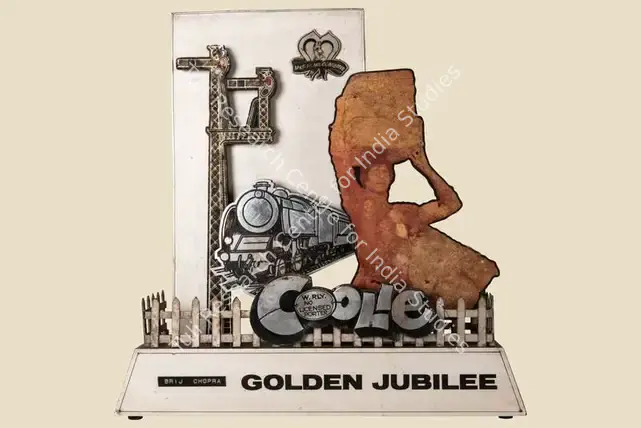 Desai, Ketan (Producer), Coolie, 1983. Golden Jubilee Trophy for the film Coolie | Jubilee Trophy | CinemaEducation | 00842258