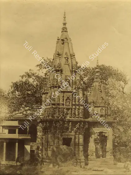 de La Grange, Baron Alexis (Photographer). Hindoo Pagoda, Mirzapur. Albumen silver print from a waxed paper negative pasted on thin paper, c.1851 | Antiquarian Photograph | Photography | 00115686