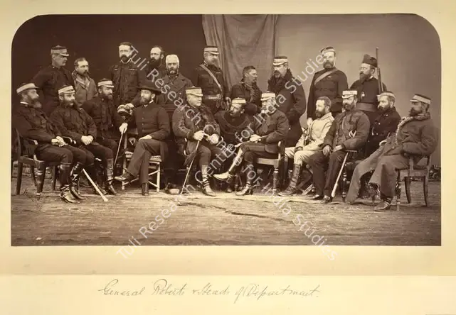 Burke, John (Photographer). General Roberts & Heads of Department. Albumen print pasted on mount, n.d. | Antiquarian Photograph | Photography | 00115594