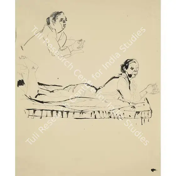 Patel, Jeram (Artist). Untitled. Ink on paper, 1958 | Painting | FineArts | 00354204