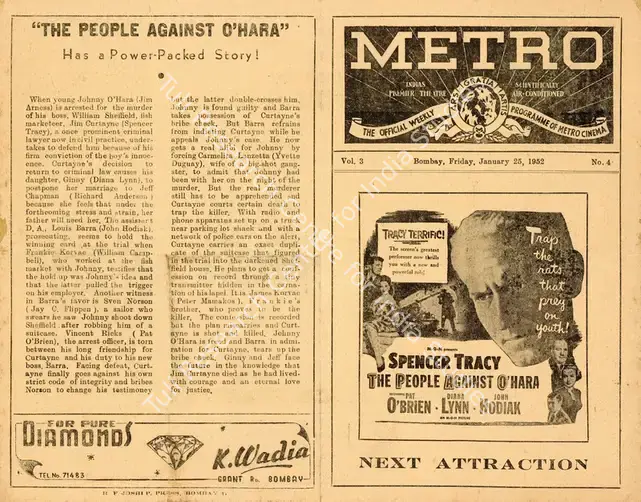 Sturges, John (Director), The People Against O'Hara, 1951 | Handbill | CinemaEducation | 00894052