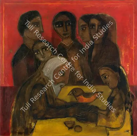 Narayan, Badri (Artist). The Bird. Oil on canvas, n.d. | Painting | FineArts | 00595655