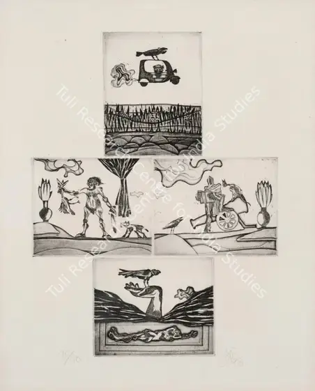 Zharotia, Jai (Artist). Untitled. Lithograph on paper; Edition 46/50, 1973 | Graphic Art | FineArts | 00357681