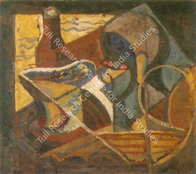 Ali, Shakir (Artist). Still Life With Head. Oil on board, 1948 | Painting  | 00877190