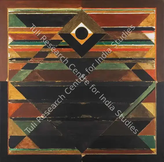 Raza, S.H. (Artist). Bhoomi. Acrylic on canvas, 1987 | Painting | FineArts | 00333598