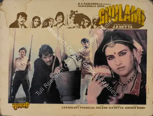 Bidri, Ishwar (Cinematographer), Ghulami, 1985 | Lobby Card | CinemaEducation | 00784405