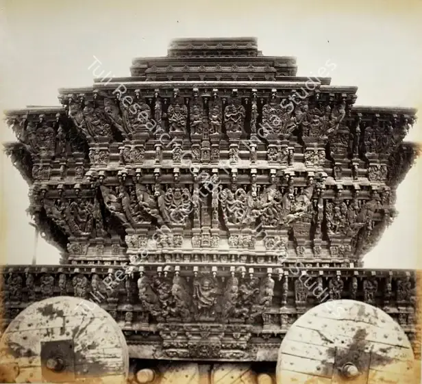 Lyon, Edmund David (Photographer). Large Juggernaut Car, Streevelliputtoor. Albumen print pasted on mount, n.d. | Antiquarian Photograph | Photography | 00115689