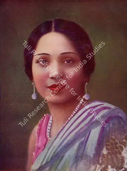 Unknown (Artist), Veena Kumari | Oleograph, March 1944, Filmindia, March 1944 | CinemaEducation | 00858399
