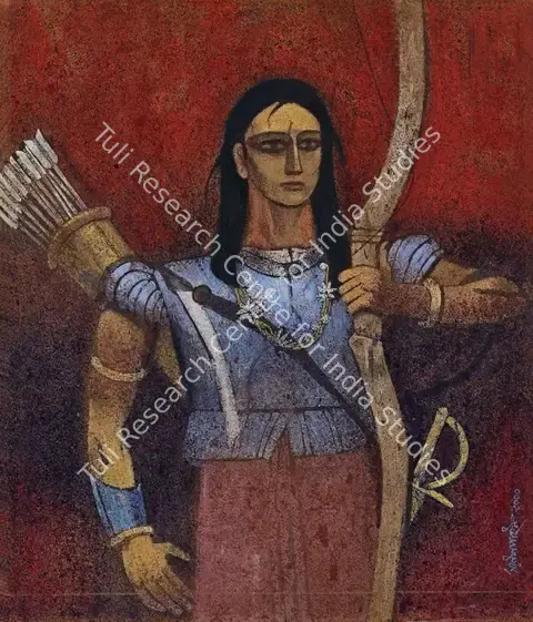 Pyne, Ganesh (Artist). Abhimanyu. Tempera on canvas, 2000 | Painting | FineArts | 00642491