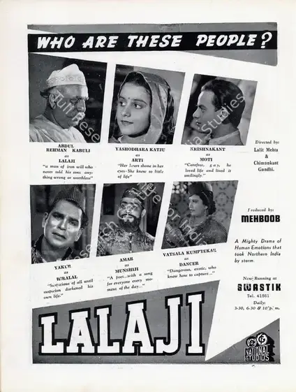 Mehboob (Producer), Lalaji, 1942 | Advertisement, Filmindia, March 1943 | CinemaEducation | 00858567