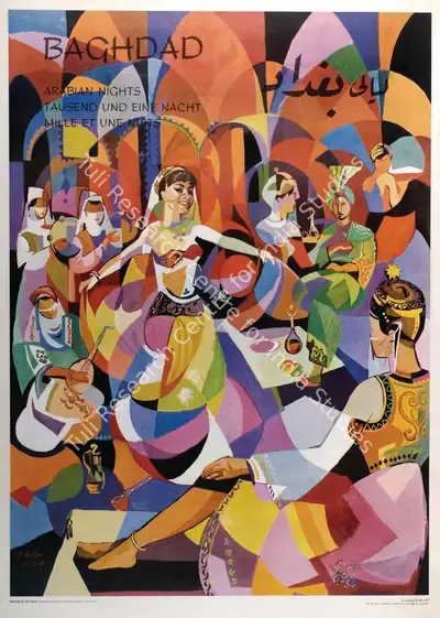 Shakez, After J. (Artist). Baghdad. Lithographic print on paper | Travel Publicity Related Art & Poster | PopCulture | 00092903