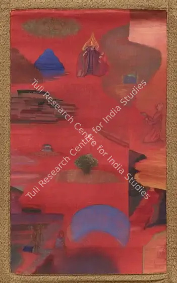 Sheikh, Nilima (Artist). Untitled. Tempera on handmade paper mounted on brocade, 2003 | Painting | FineArts | 00417618