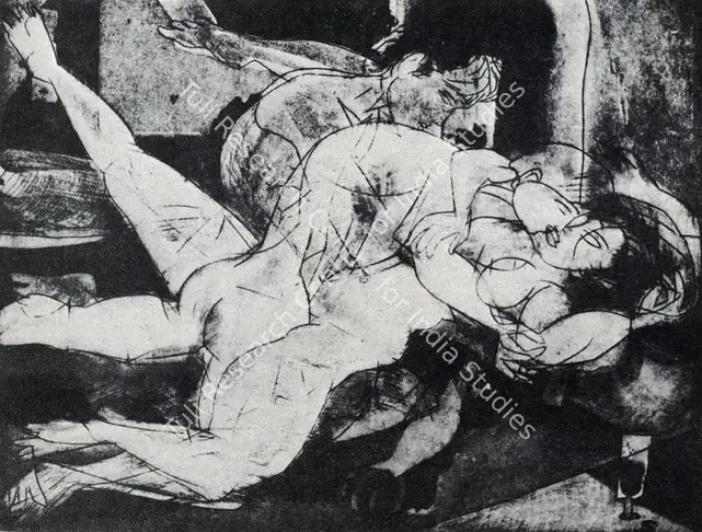 Hore, Somnath (Artist). Somnath Hore. 1976 | Art Heritage 3, October 1983-March 1984 | Drawing | FineArts | 00530049