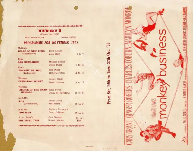 Hawks, Howard (Director), Monkey Business, 1952 | Handbill | CinemaEducation | 00893972