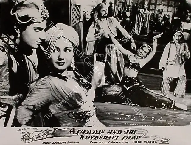 Wadadeker, Anant (Cinematographer), Aladdin Aur Jaadui Chiraag, 1952 | Lobby Card | CinemaEducation | 00829575