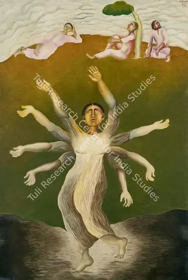 Caur, Arpana (Artist). Visarjan. Oil on canvas, 1984 | Painting | FineArts | 00547928