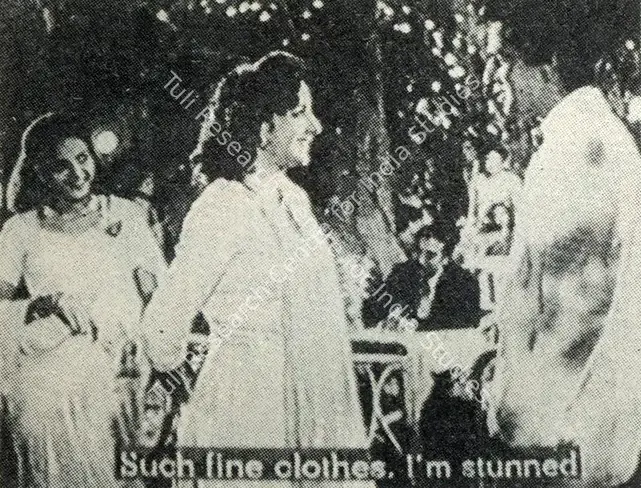 Irani, Faredoon A. (Cinematographer), Andaz, 1949. Still from Andaz:  Shot 5b | Photographic Still, Journal of Arts & Ideas, January 1993 | CinemaEducation | 00710346