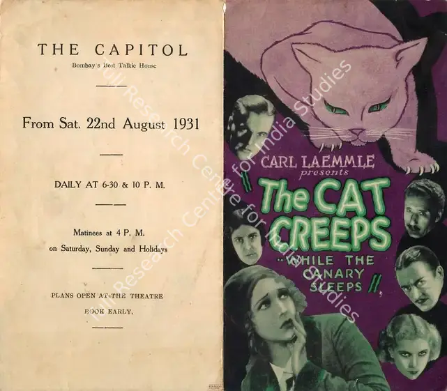 Julian, Rupert (Director), The Cat Creeps, 1930 | Handbill | CinemaEducation | 00894378