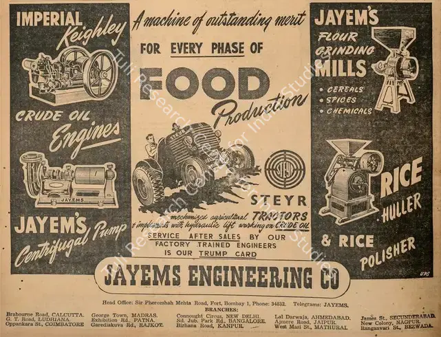 Jayems Engineering (Advertiser). Jayems Engineering CO. 1950 | Advertisement, Blitz, 25 November 1950 | PopCulture | 00203731