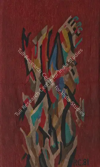 Choudhury, Rashid (Artist). Untitled. Hand-woven wool tapestry, 1981 | Graphic Art | FineArts | 00353649