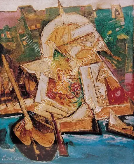 Parekh, Manu (Artist). Benares Series. Oil on canvas, 1988 | Painting | FineArts | 00599115