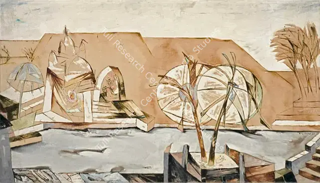 Parekh, Manu (Artist). Benaras. Oil on Canvas, 1986 | Painting | FineArts | 00645721