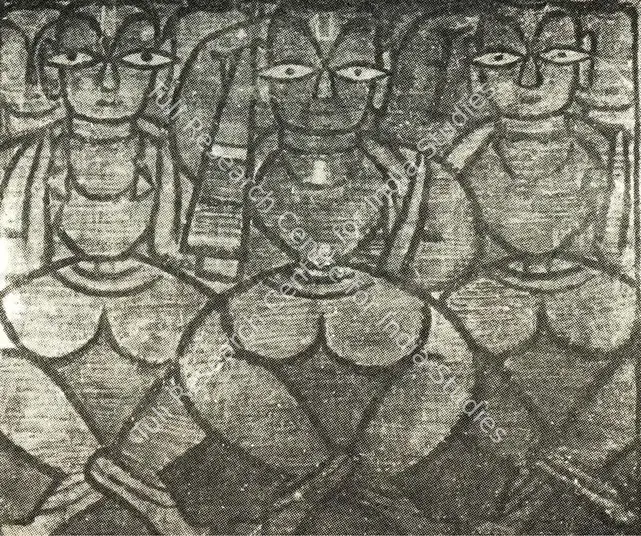 Roy, Jamini (Artist). Vaishnavas. Tempera, circa 1935 | Journal of Arts & Ideas, March 1995 | Painting | Scholarship | 00676889