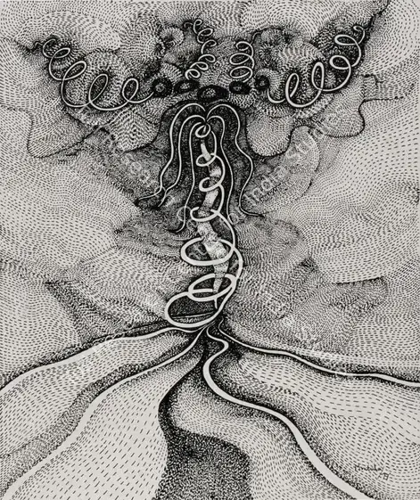 Vichitra, Mridula (Artist). Untitled. Ink on paper, 1977 | Painting | FineArts | 00417409