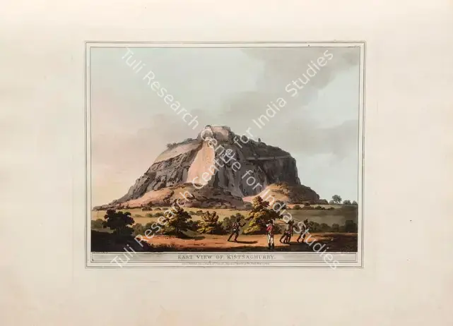 Harraden (Printmaker). East view of Kistnaghurry. Print on paper, 04 June 1804 | Aquatint, A Brief History of Ancient and Modern India, 1805 | Scholarship | 00156207