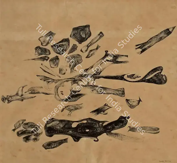 Patel, Jeram (Artist). Untitled. Ink on paper, 1974 | Drawing | FineArts | 00338404