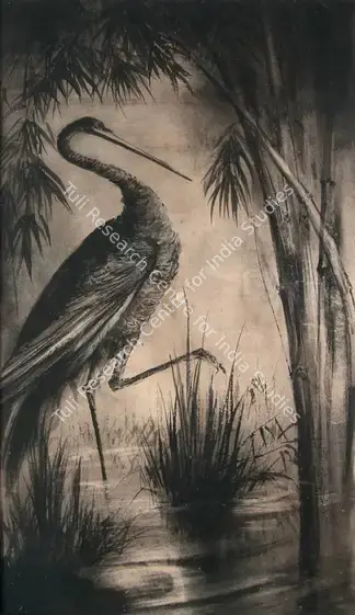 Roy Chowdhury, D.P. (Artist). The Crane. Watercolour, ink and wash on paper, early 1950s | Painting  | 00860062