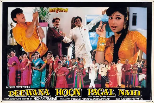 Ahmad, Iftekhar (Producer), Deewana Hoon Pagal Nahi, 1998 | Lobby Card | CinemaEducation | 00783637