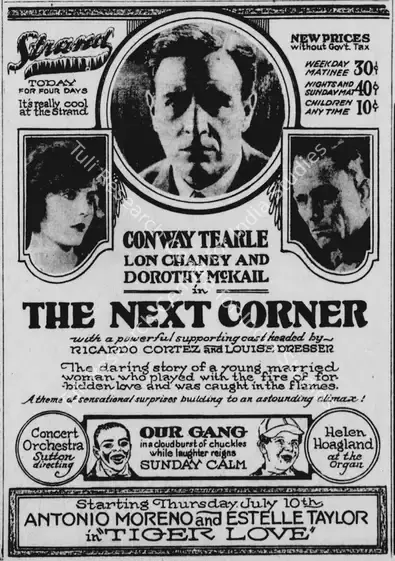 Wood, Sam (Director), The Next Corner, 1924 | Film Advertisement | CinemaEducation | 00892198