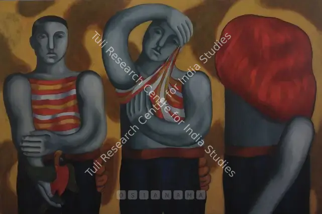 Patwardhan, Sudhir (Artist). Thinking Of Leger. Oil on canvas, 1975 | Painting | FineArts | 00575017