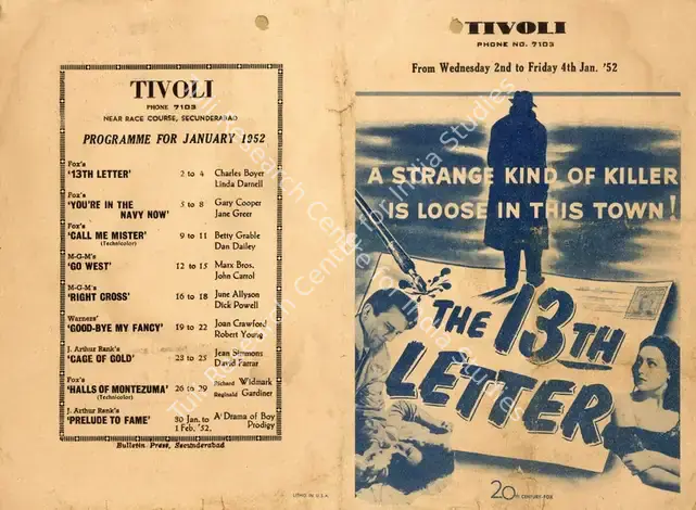 Preminger, Otto (Producer), The 13th Letter, 1951 | Handbill | CinemaEducation | 00894059
