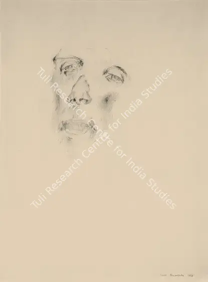 Patwardhan, Sudhir (Artist). The Portrait. Pencil on paper, 1983 | Drawing  | 00879833