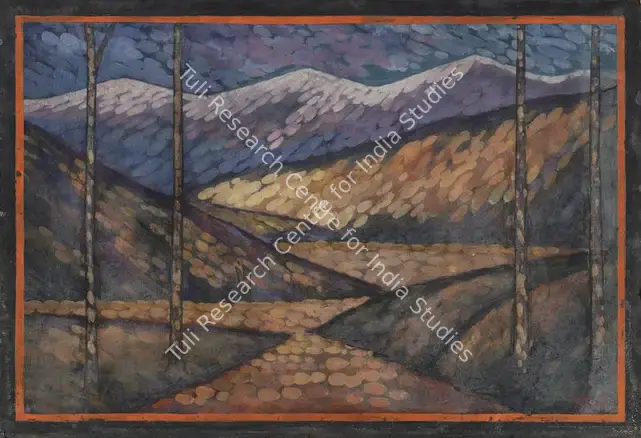 Roy, Jamini (Artist). Landscape. Tempera on cloth pasted on board, mid 1920s | Painting | FineArts | 00336044