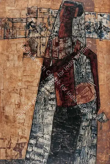 Ali, J. Sultan (Artist). Standing Lady. Mixed media, 1961 | Painting  | 00877583